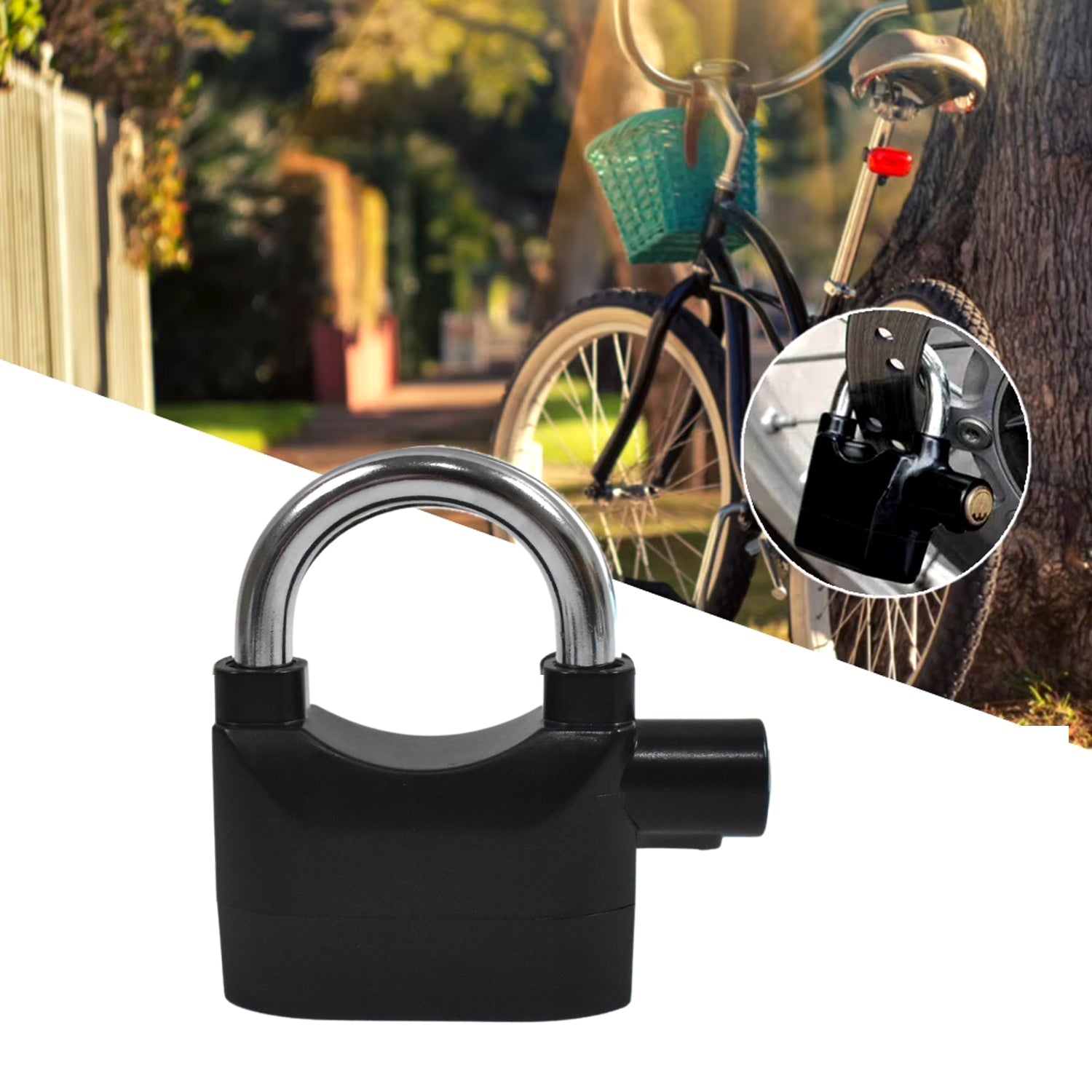 Plastic Body Waterproof Siren Alarm Smart Alarm Lock & 3 Keys (1 Set) Plastic Body Waterproof Siren Alarm Smart Alarm Lock & 3 Keys (1 Set)